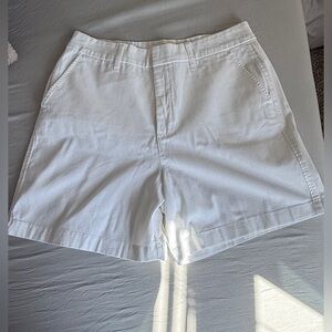 Anne Klein White Cotton Shorts Size 10 NWT (No Tags)